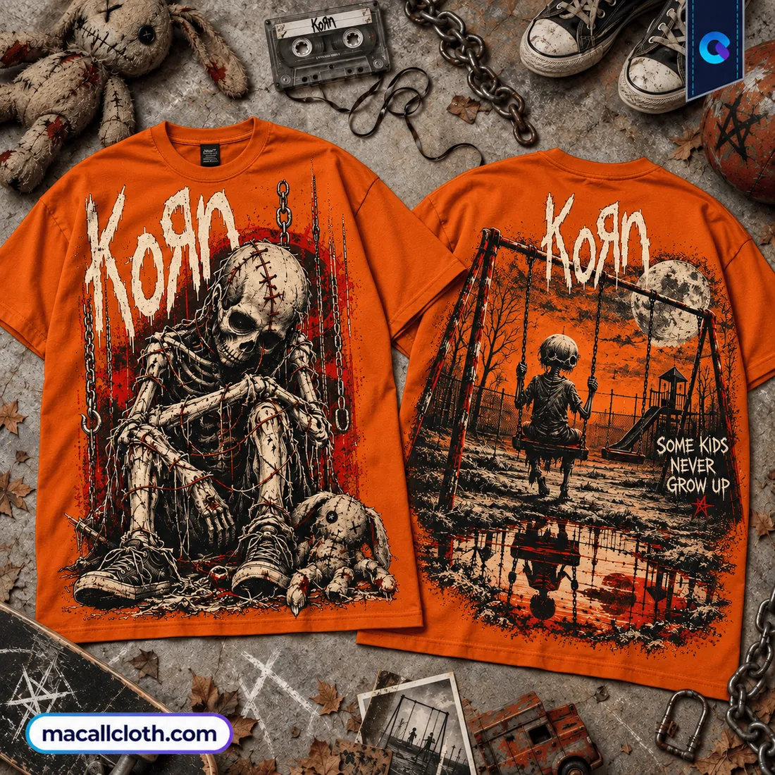 Korn Nightmare Playground Skeleton Shirt Korn Nightmare Playground Skeleton Shirt