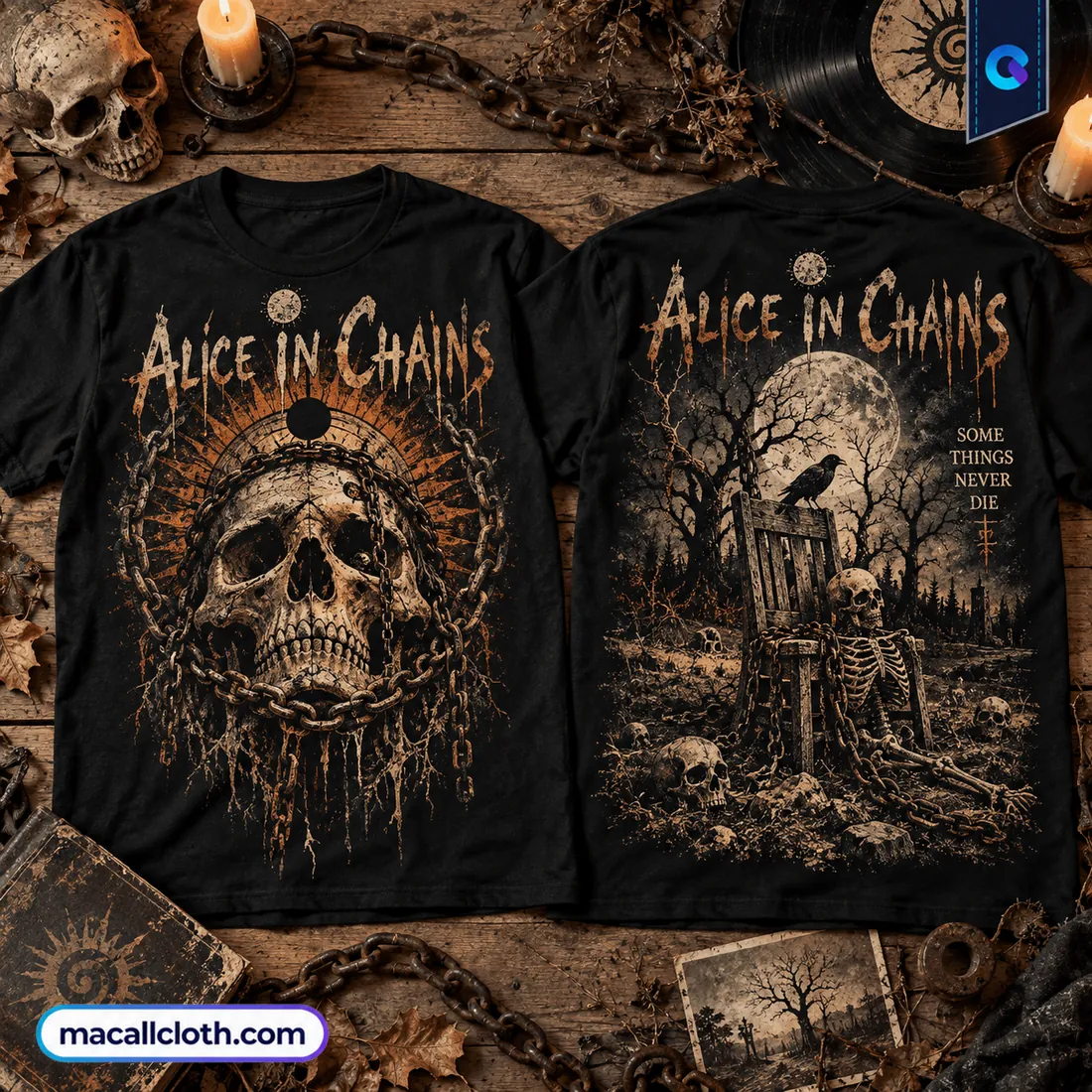 Alice In Chains Dark Skull Shirt Alice In Chains Dark Skull Shirt