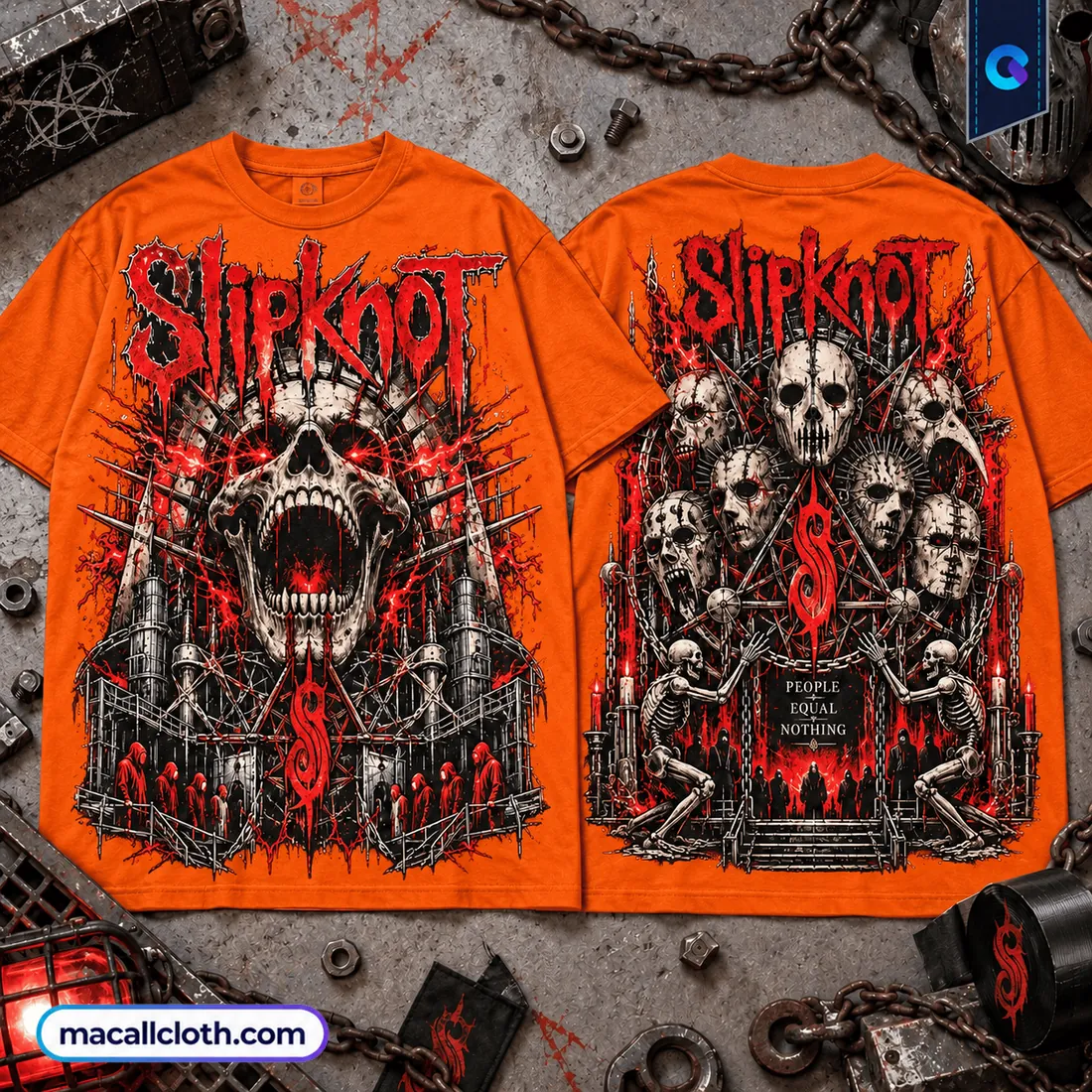 Slipknot Orange Skeleton Shirt Slipknot Orange Skeleton Shirt