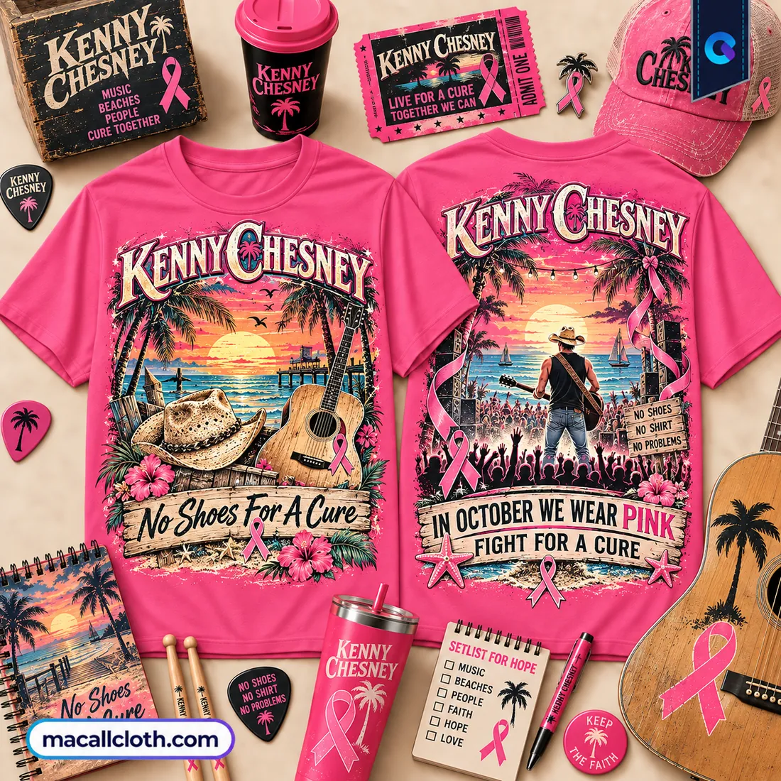 Kenny Chesney Pink Breast Cancer Awareness Shirt Kenny Chesney Pink Breast Cancer Awareness Shirt