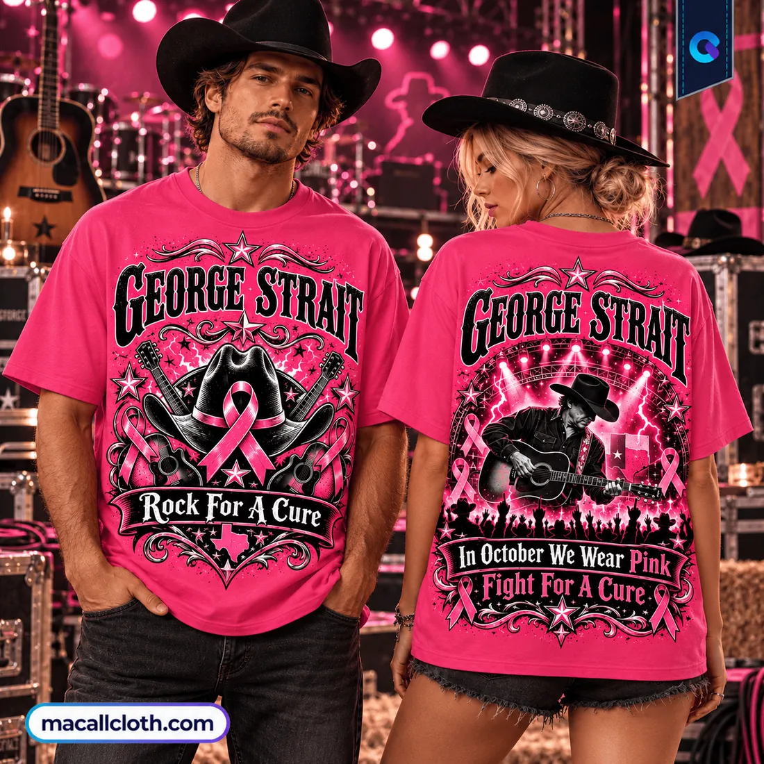 George Strait Pink Ribbon Breast Cancer Awareness Shirt George Strait Pink Ribbon Breast Cancer Awareness Shirt
