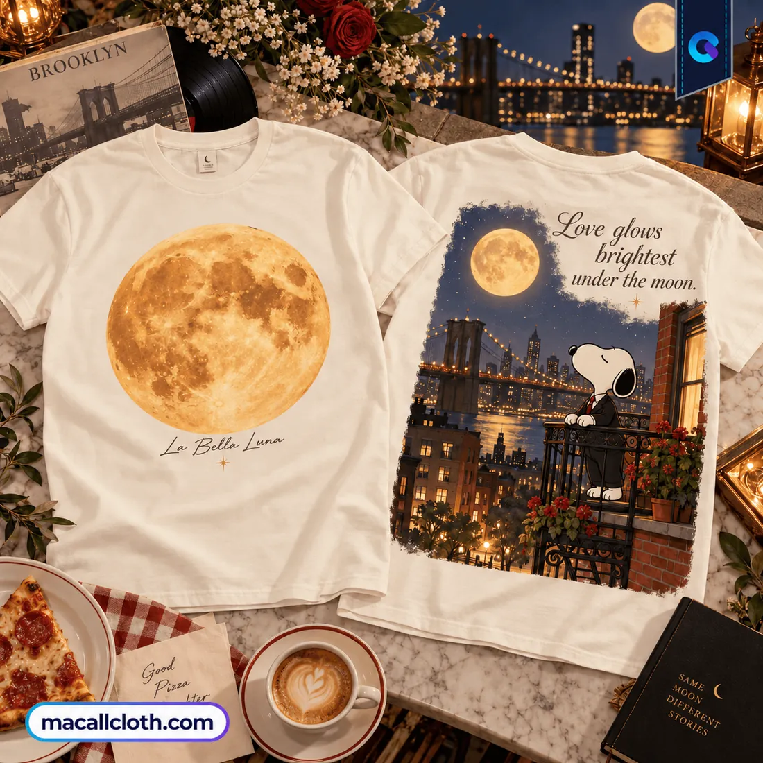 Snoopy Brooklyn Moonlight Brown Shirt Snoopy Brooklyn Moonlight Brown Shirt