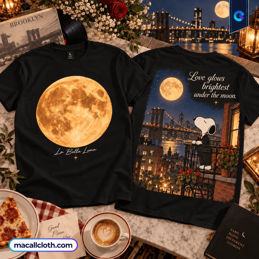 Snoopy Brooklyn Moonlight Brown Shirt Snoopy Brooklyn Moonlight Brown Shirt