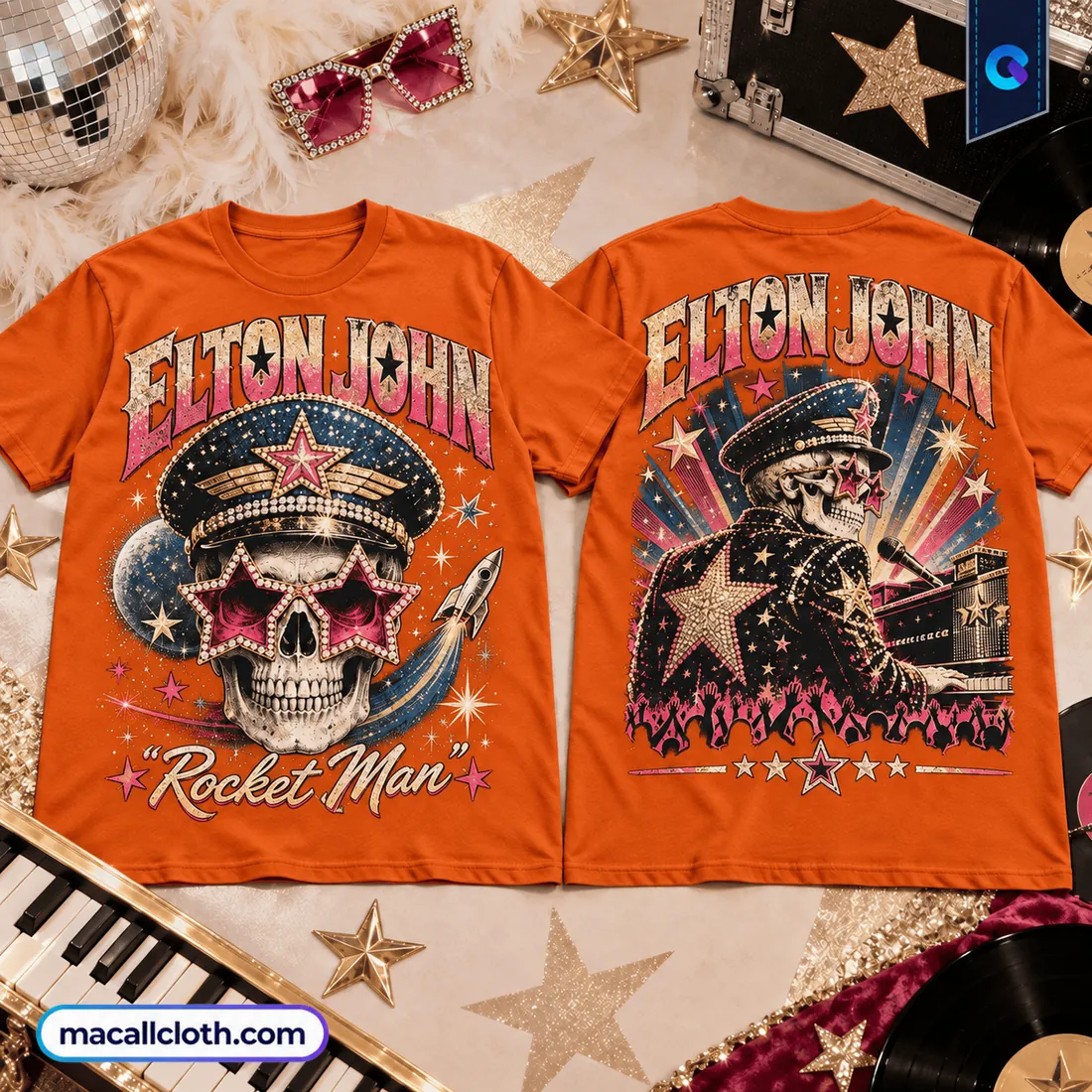 Elton John Rocket Man Skull Shirt Elton John Rocket Man Skull Shirt