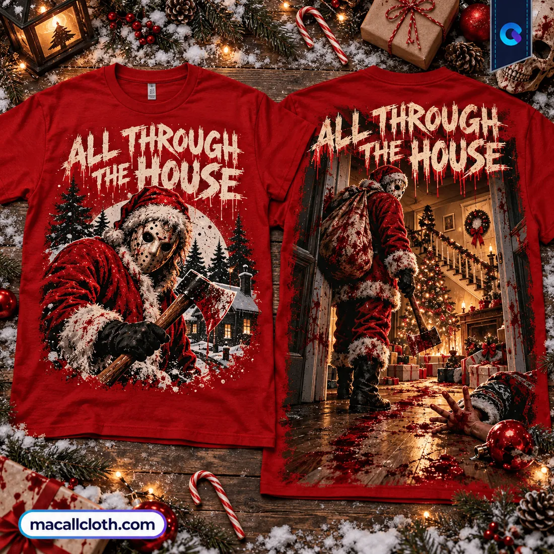 All Through The House Christmas Horror Shirt All Through The House Christmas Horror Shirt