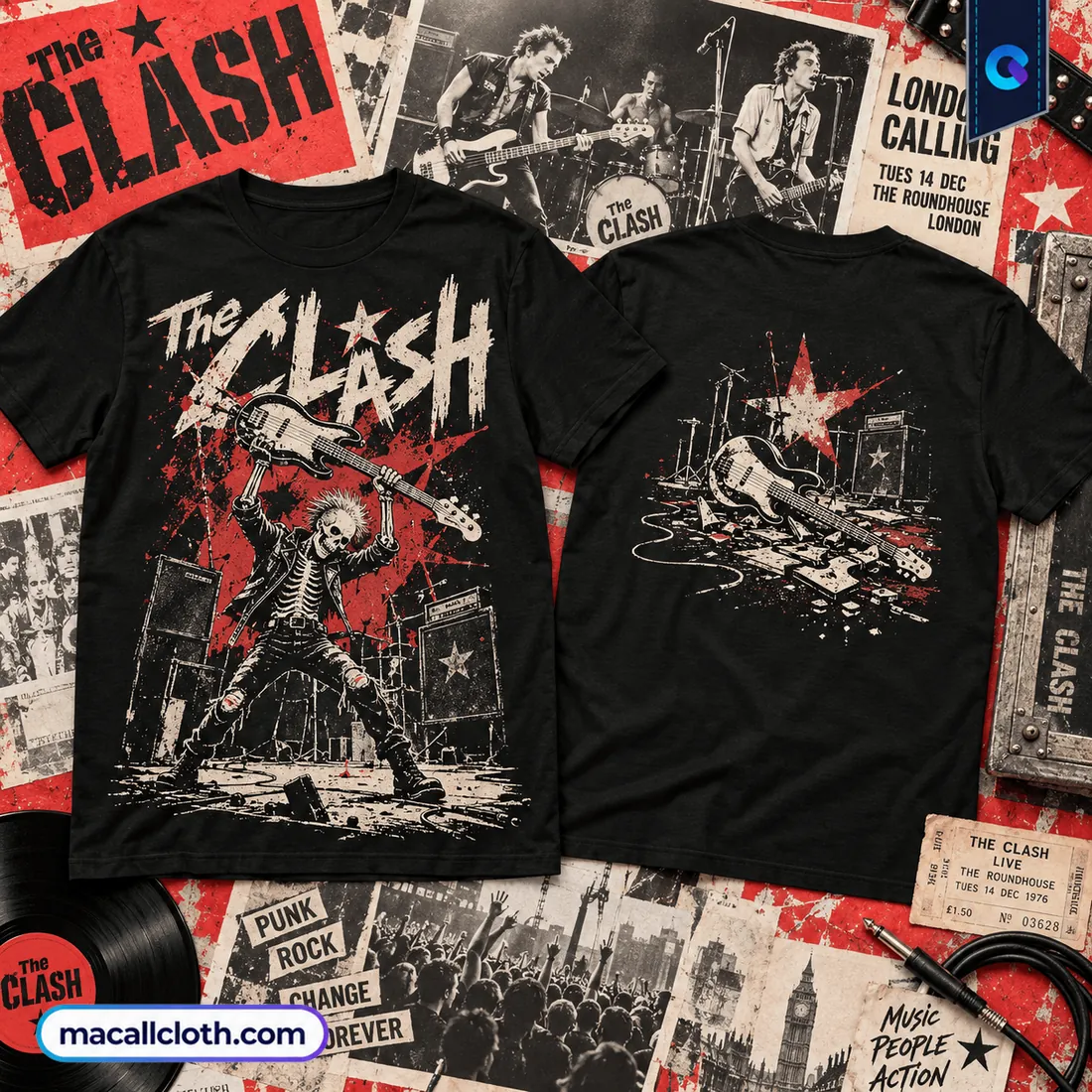 The Clash Smash Punk Rock Shirt The Clash Smash Punk Rock Shirt