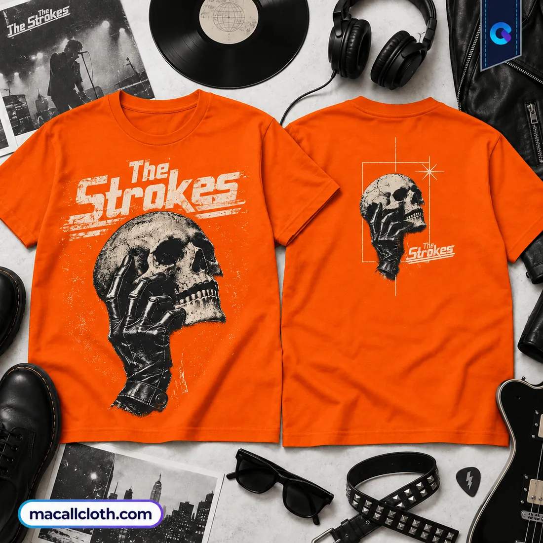 The Strokes Goth Skull Rock Shirt The Strokes Goth Skull Rock Shirt