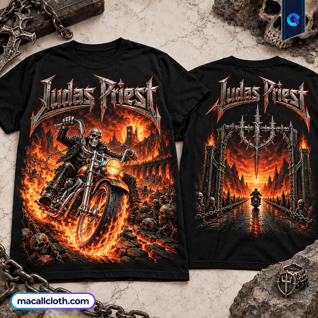 Judas Priest Hellfire Rider Shirt Judas Priest Hellfire Rider Shirt