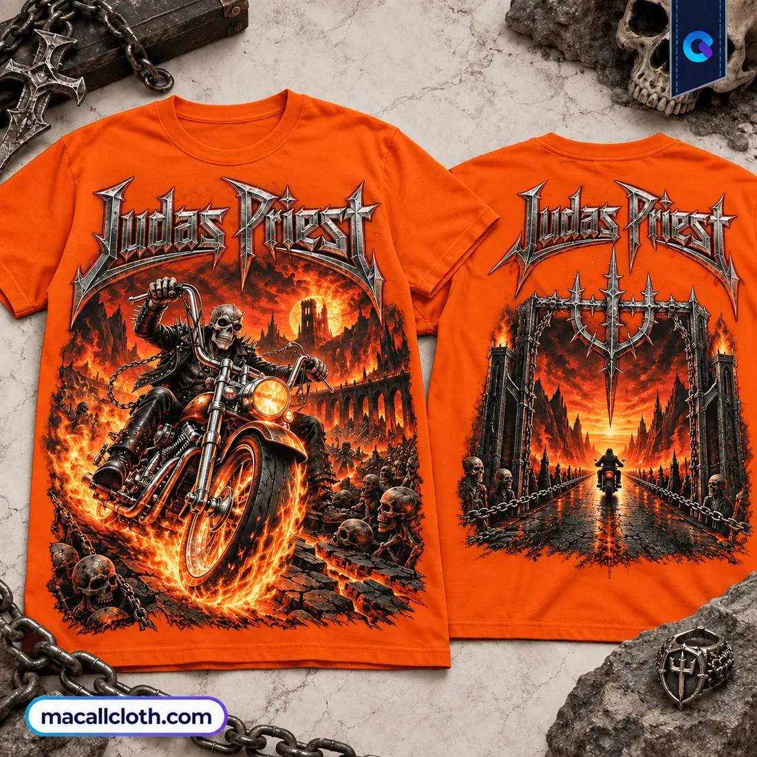 Judas Priest Hellfire Rider Shirt Judas Priest Hellfire Rider Shirt