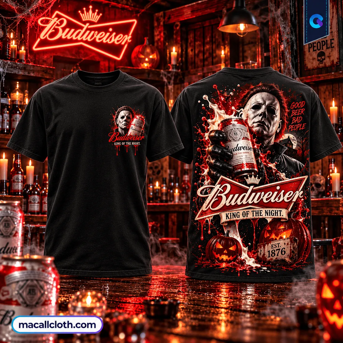 Budweiser Michael Myers Halloween King Of The Night Shirt Budweiser Michael Myers Halloween King Of The Night Shirt