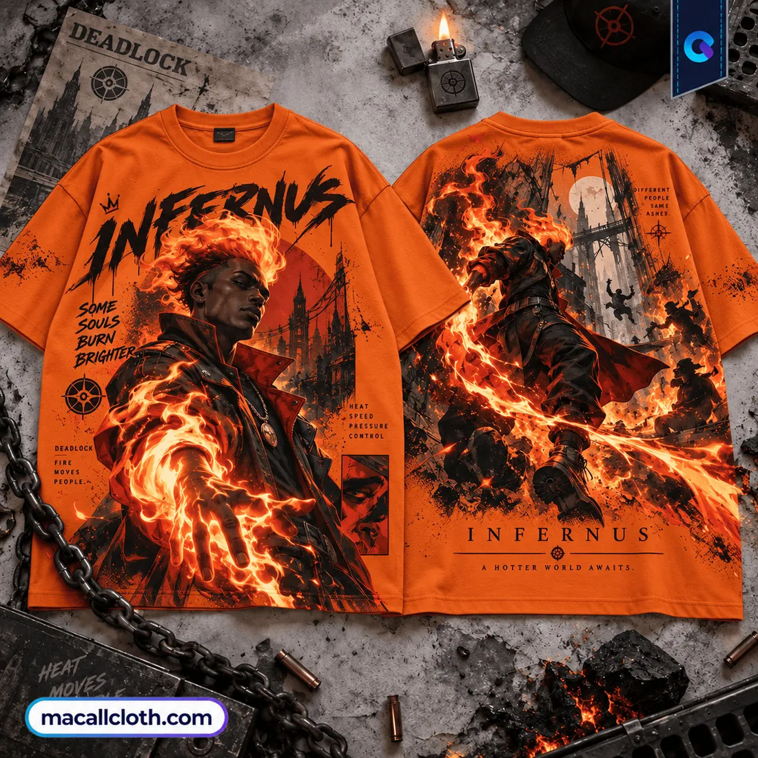 Infernus Deadlock Fire Power Shirt Infernus Deadlock Fire Power Shirt