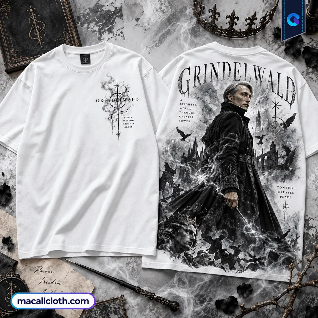Gellert Grindelwald Dark Wizard Black Shirt Gellert Grindelwald Dark Wizard Black Shirt