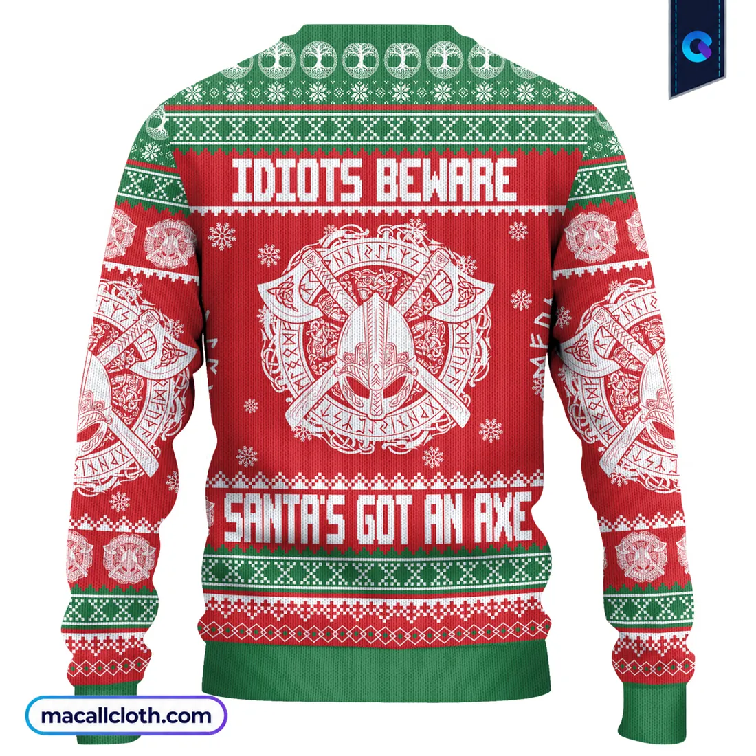 Viking Santa Claus Ugly Christmas Sweater Viking Santa Claus Ugly Christmas Sweater