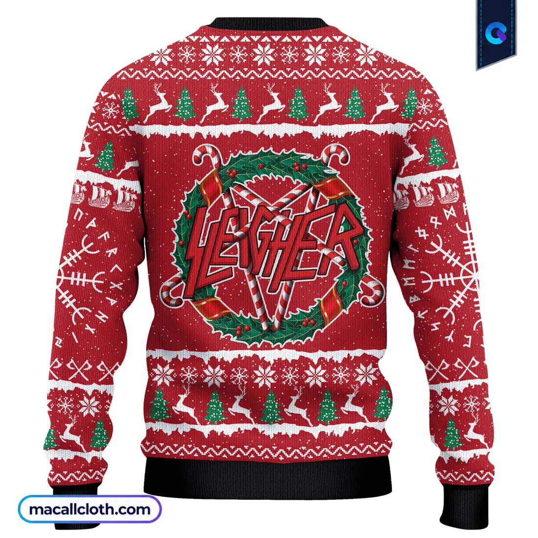 Sleigher Viking Ugly Christmas Sweater Sleigher Viking Ugly Christmas Sweater