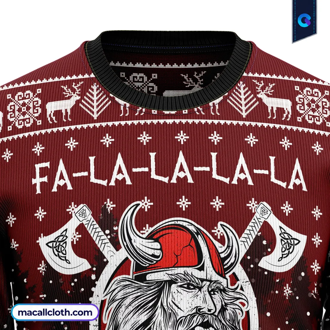 Vikings Fa La La La Ugly Christmas Sweater Vikings Fa La La La Ugly Christmas Sweater