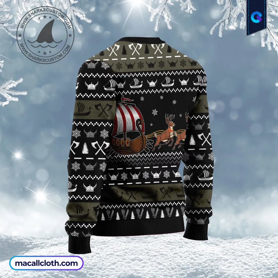 Fa-La-La-Valhalla Viking Ugly Christmas Sweater Fa-La-La-Valhalla Viking Ugly Christmas Sweater