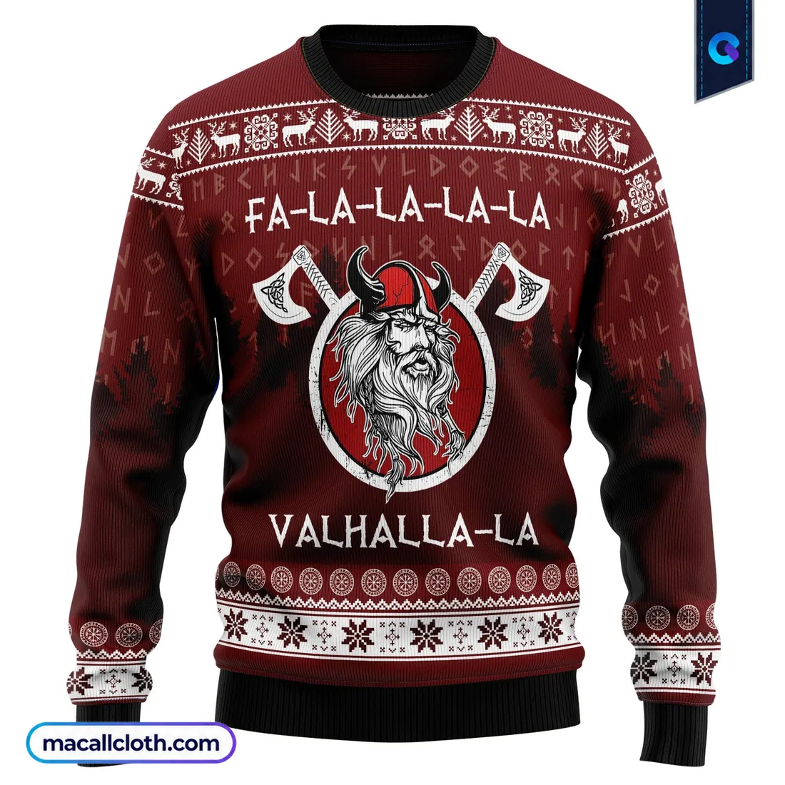 Fa-La-La-La Valhalla-La Viking Ugly Christmas Sweater Fa-La-La-La Valhalla-La Viking Ugly Christmas Sweater