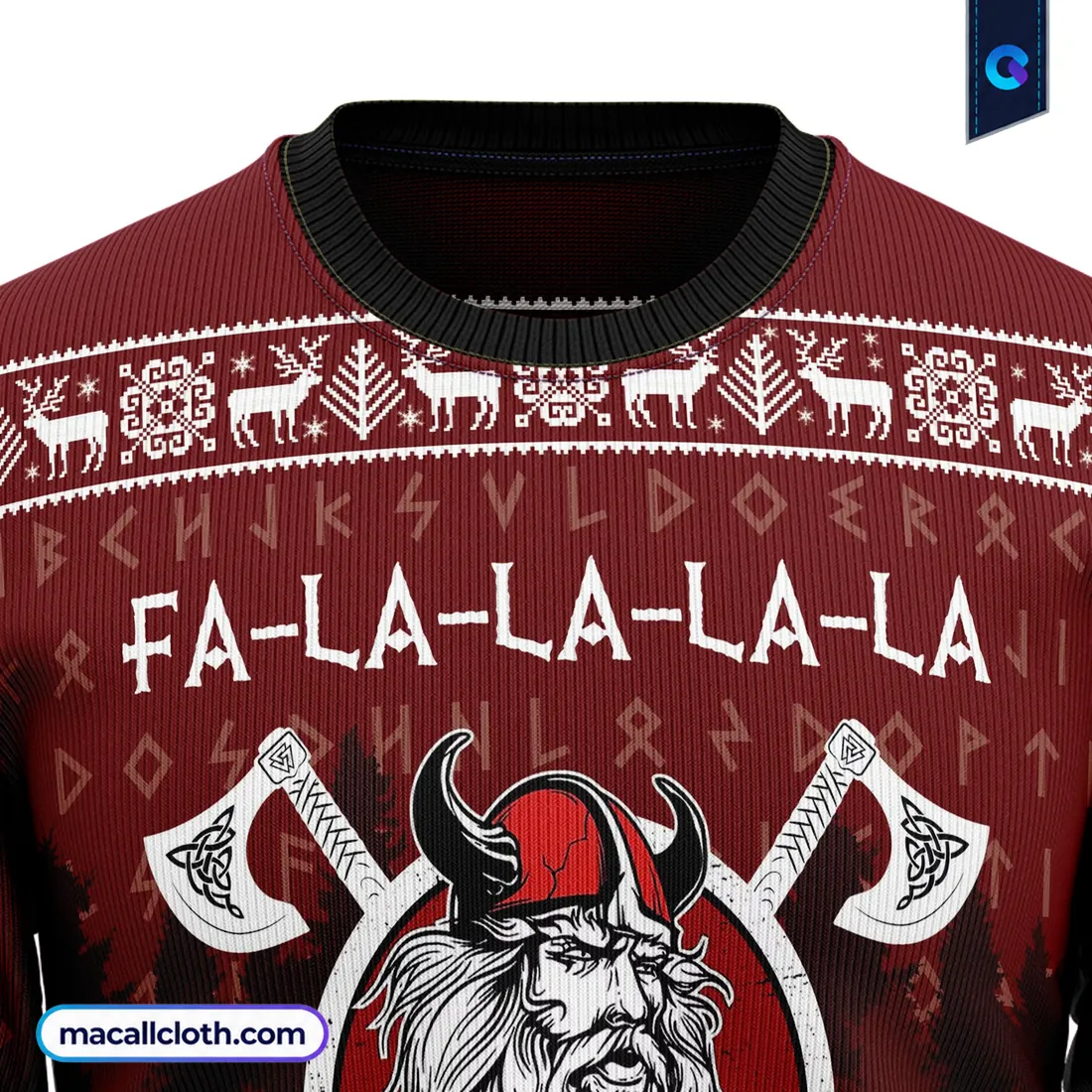 Fa-La-La-La Valhalla-La Viking Ugly Christmas Sweater Fa-La-La-La Valhalla-La Viking Ugly Christmas Sweater