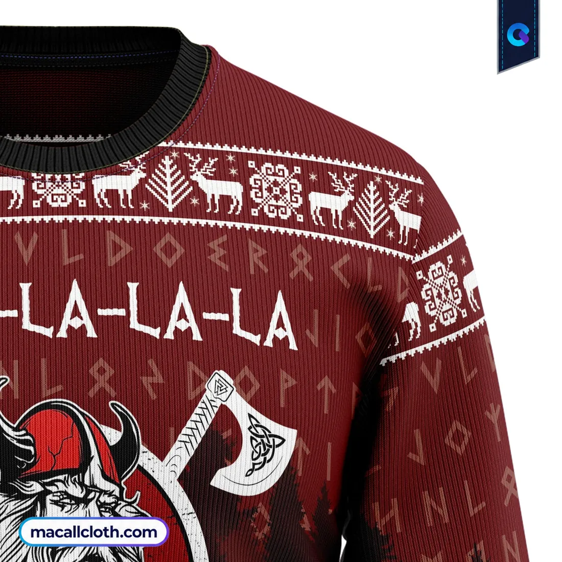 Fa-La-La-La Valhalla-La Viking Ugly Christmas Sweater Fa-La-La-La Valhalla-La Viking Ugly Christmas Sweater