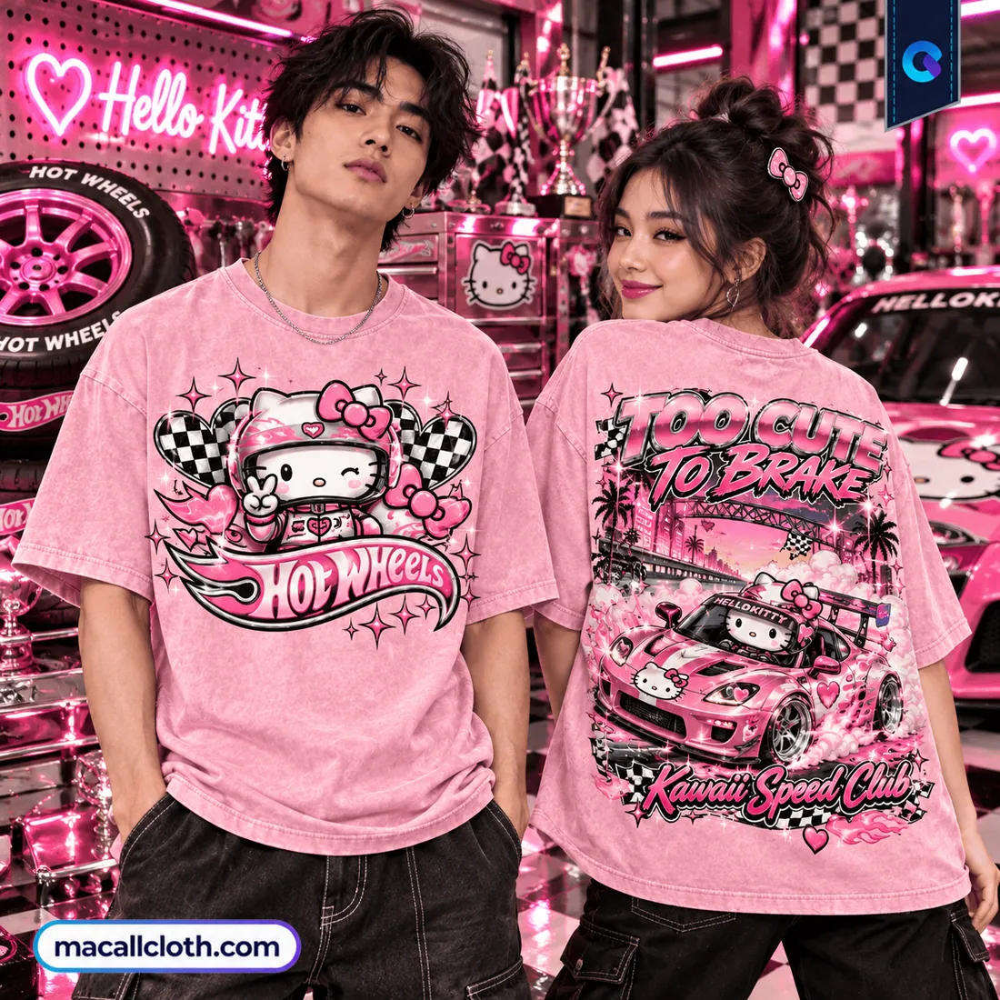 Hello Kitty Kawaii Speed Club Pink Shirt Hello Kitty Kawaii Speed Club Pink Shirt