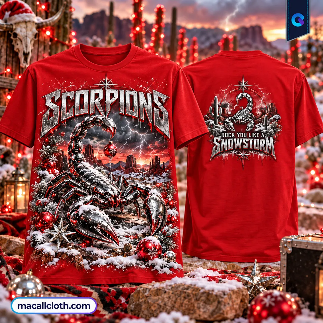 Scorpions Rock You Like A Snowstorm Red Shirt Scorpions Rock You Like A Snowstorm Red Shirt