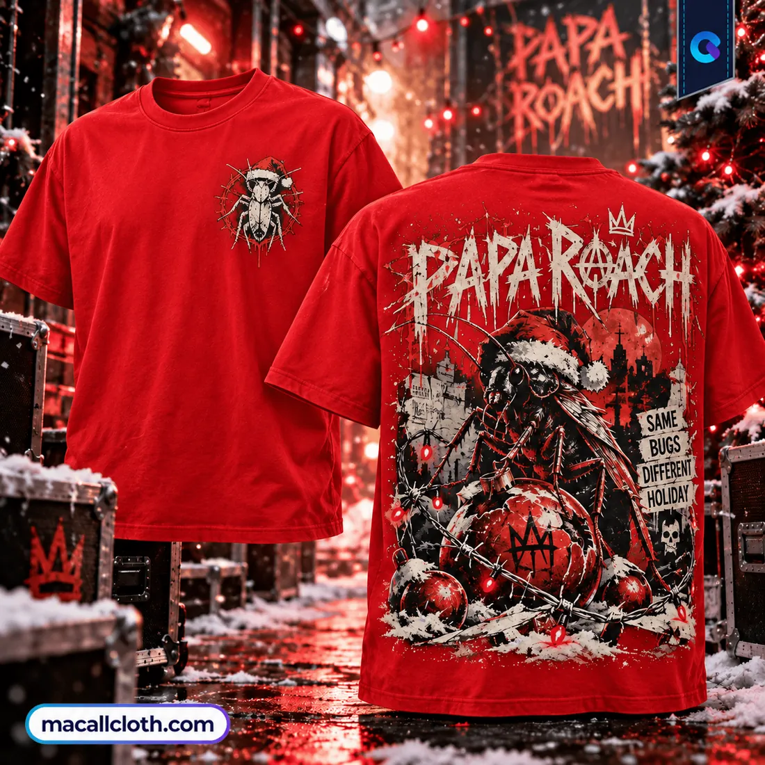 Papa Roach Rock Band Christmas Shirt Papa Roach Rock Band Christmas Shirt