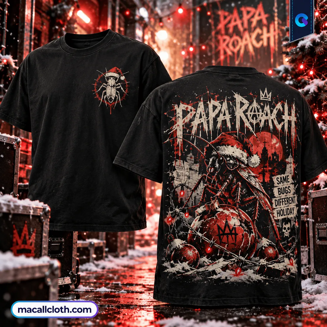 Papa Roach Rock Band Christmas Shirt Papa Roach Rock Band Christmas Shirt