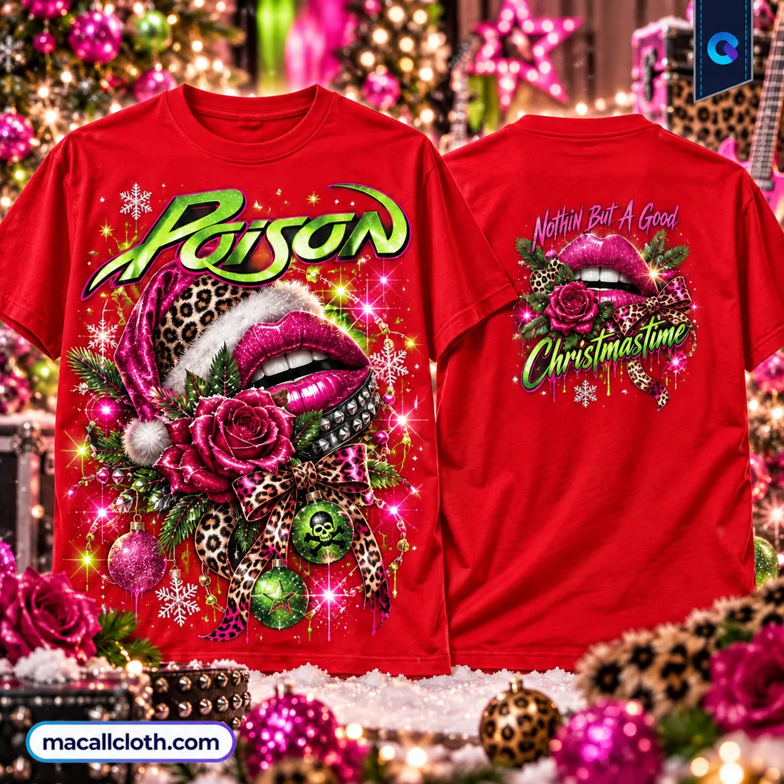 Poison Glam Rock Christmas Shirt Poison Glam Rock Christmas Shirt