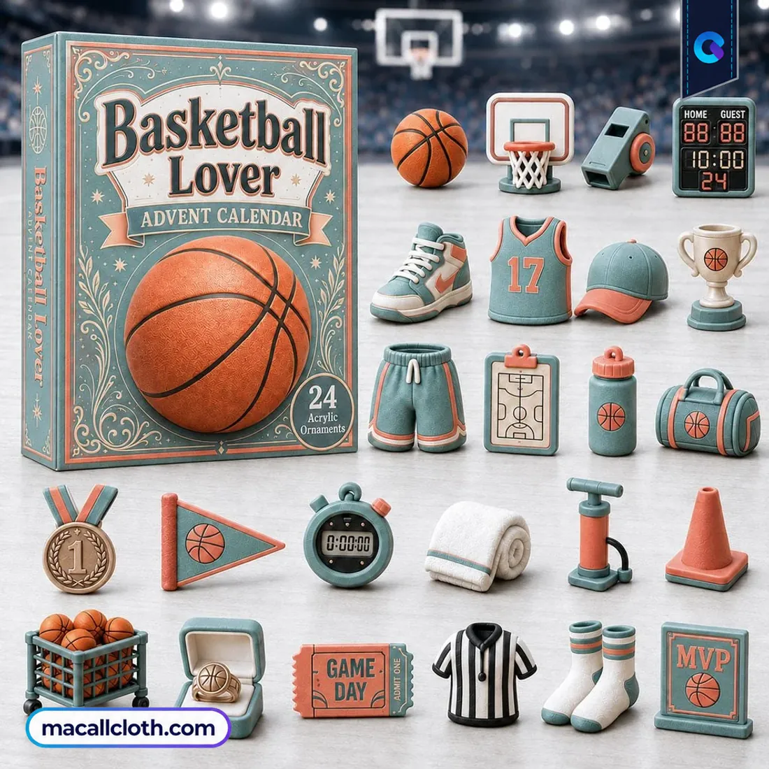 Basketball Turquoise Advent Calendar 2026 Basketball Turquoise Advent Calendar 2026