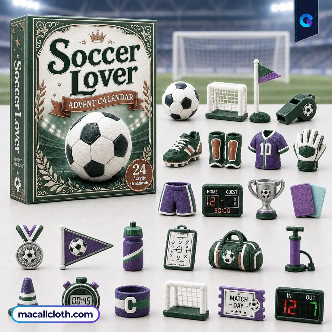 Soccer Lover Green Advent Calendar Soccer Lover Green Advent Calendar
