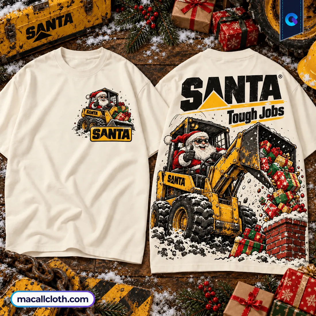 Caterpillar CAT Santa Christmas Shirt Caterpillar CAT Santa Christmas Shirt