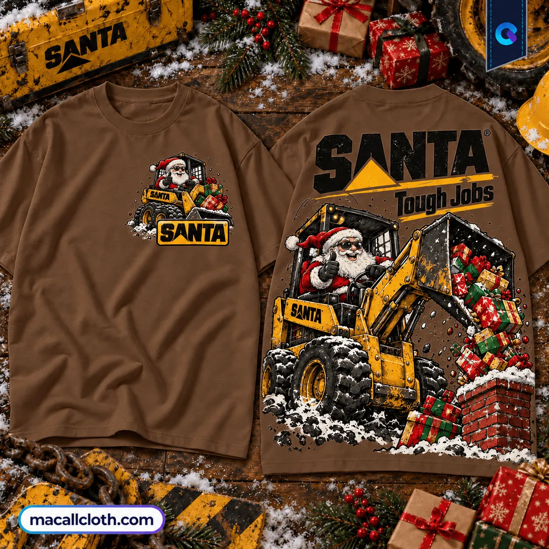 Caterpillar CAT Santa Christmas Shirt Caterpillar CAT Santa Christmas Shirt