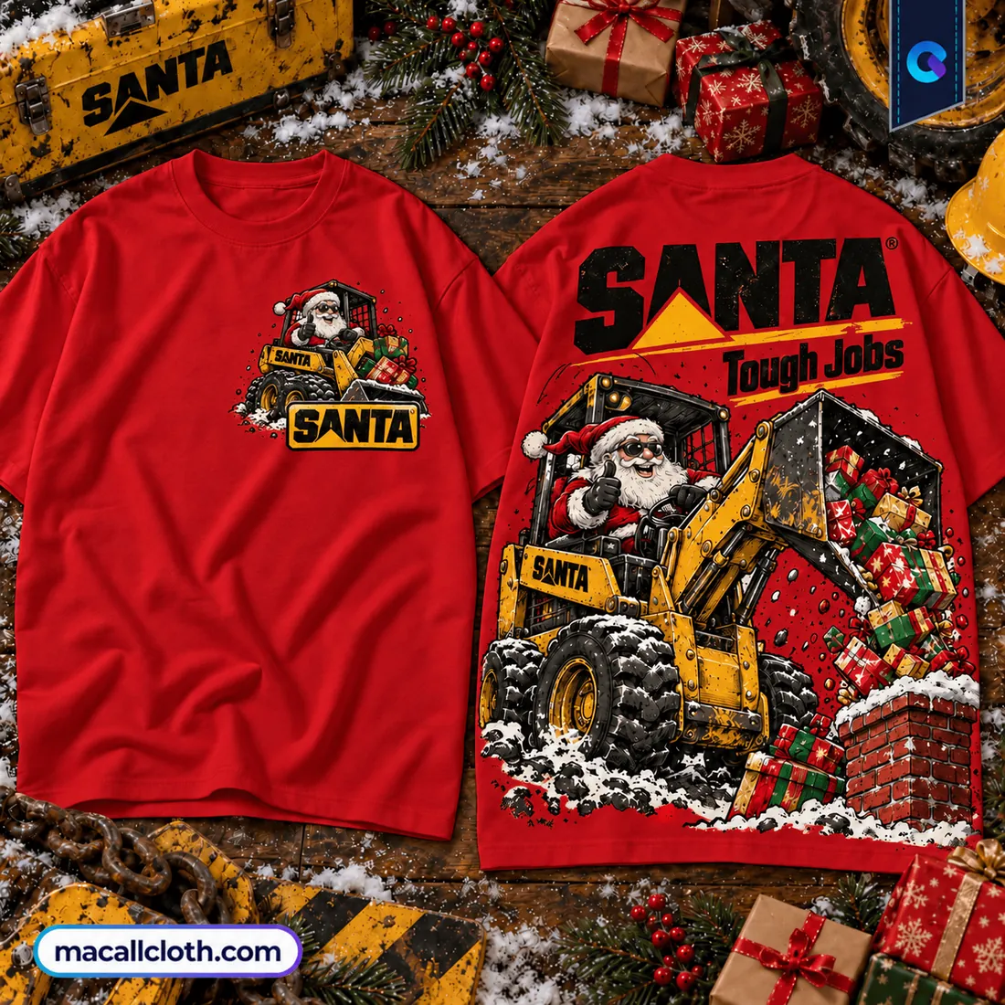Caterpillar CAT Santa Christmas Shirt Caterpillar CAT Santa Christmas Shirt