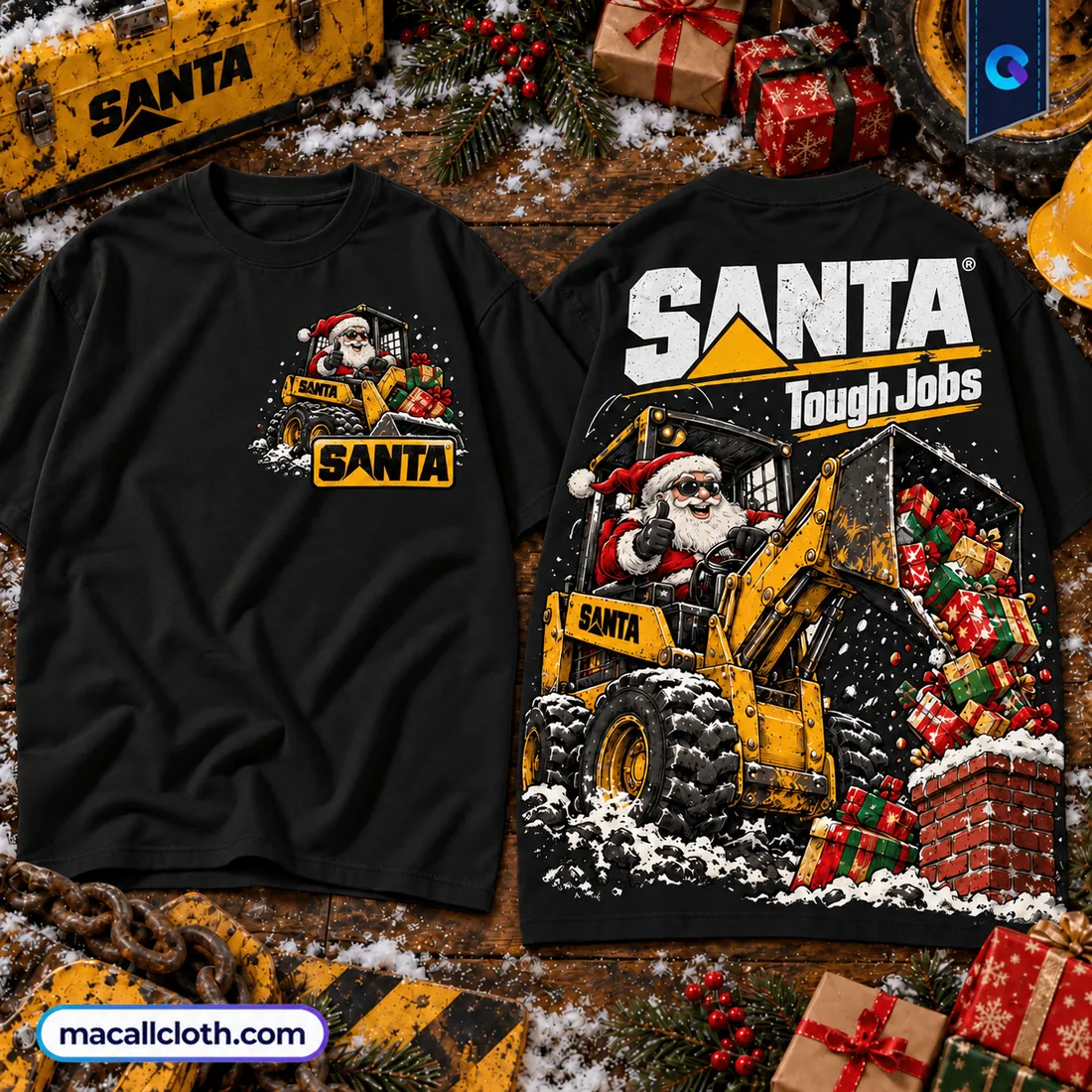 Caterpillar CAT Santa Christmas Shirt Caterpillar CAT Santa Christmas Shirt