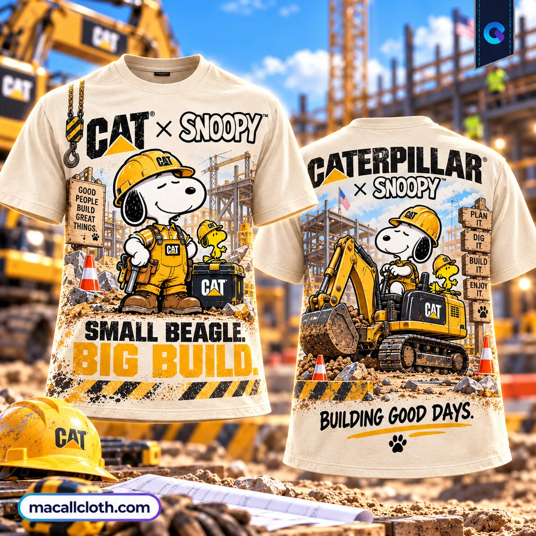 Caterpillar x Snoopy Beige Shirt Caterpillar x Snoopy Beige Shirt