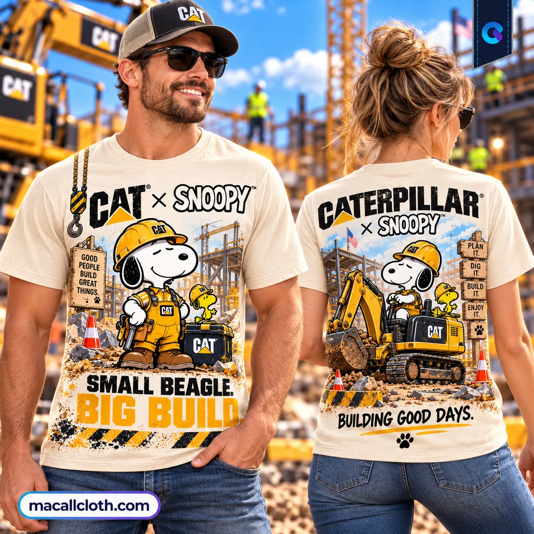 Caterpillar x Snoopy Beige Shirt Caterpillar x Snoopy Beige Shirt