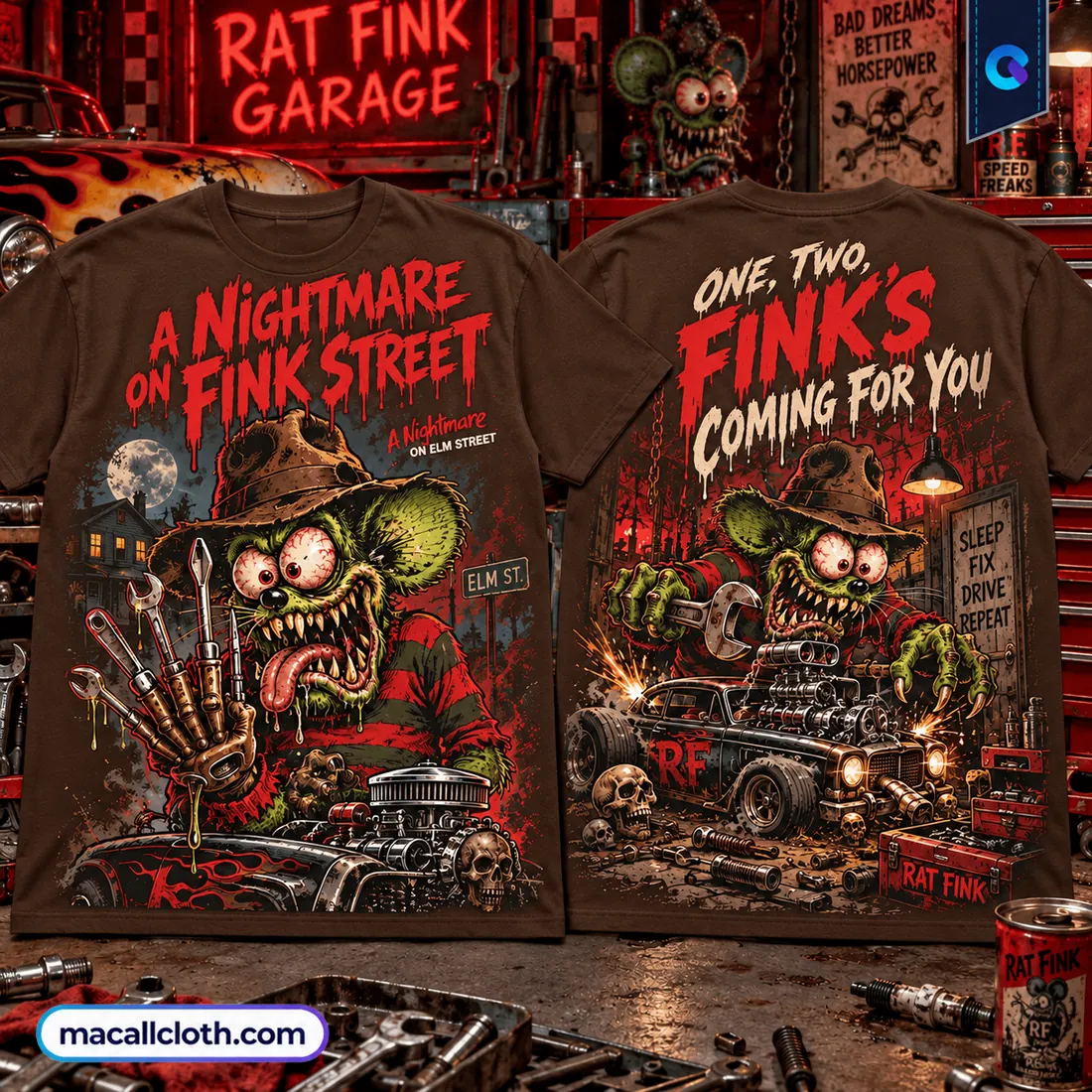 A Nightmare on Elm Street x Rat Fink Shirt A Nightmare on Elm Street x Rat Fink Shirt