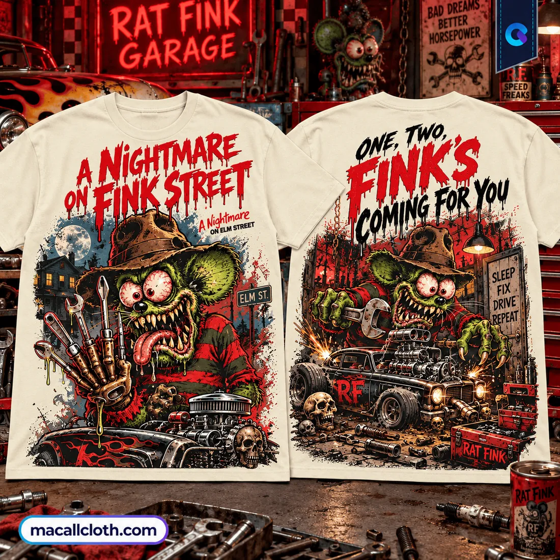 A Nightmare on Elm Street x Rat Fink Shirt A Nightmare on Elm Street x Rat Fink Shirt