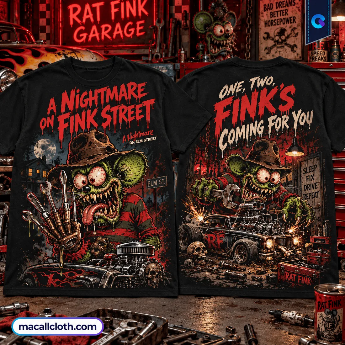 A Nightmare on Elm Street x Rat Fink Shirt A Nightmare on Elm Street x Rat Fink Shirt
