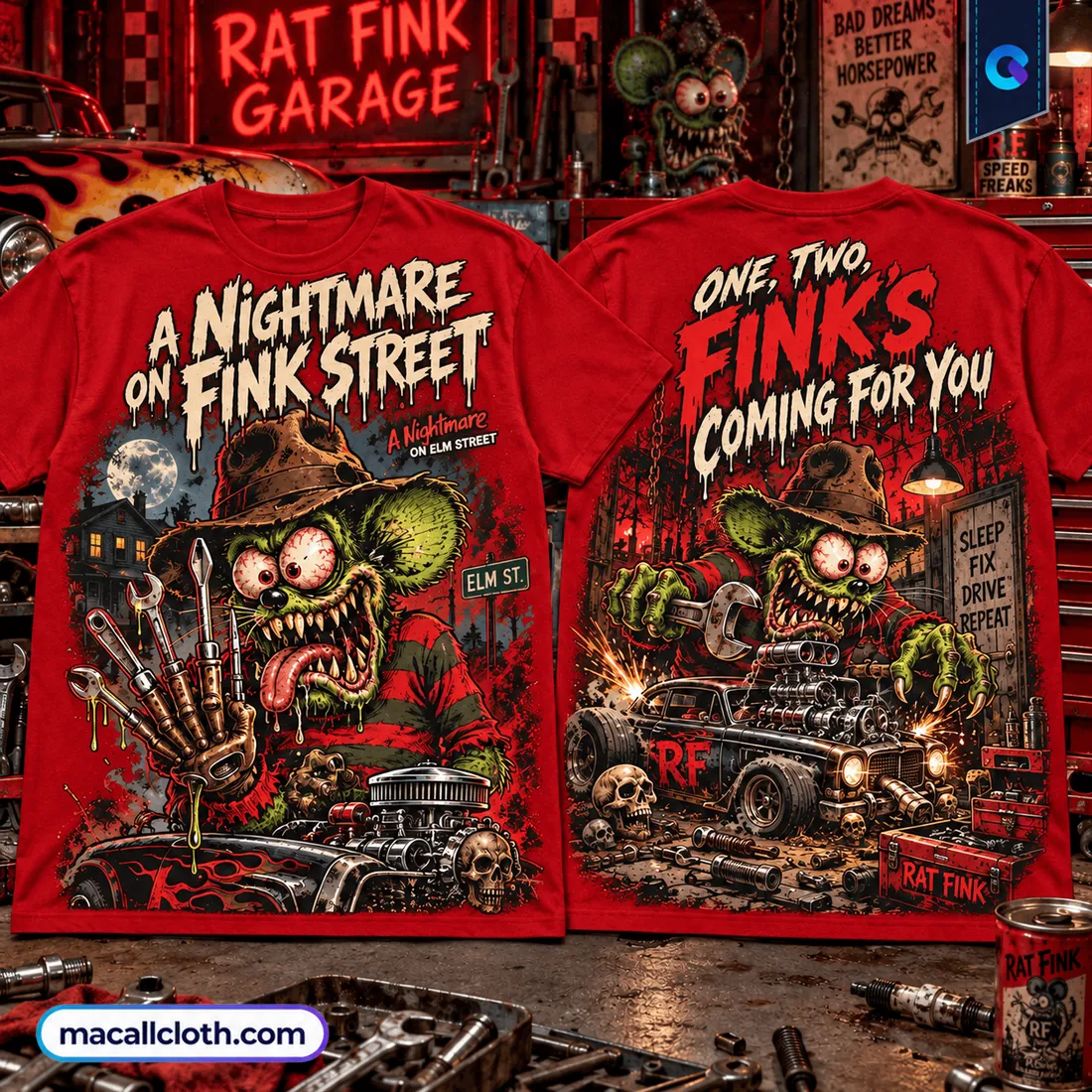 A Nightmare on Elm Street x Rat Fink Shirt A Nightmare on Elm Street x Rat Fink Shirt