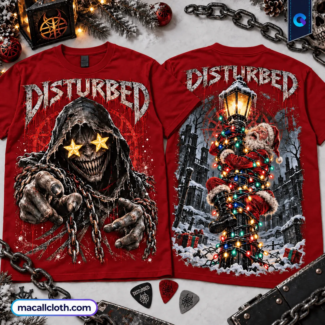 Disturbed Heavy Metal Christmas Shirt Disturbed Heavy Metal Christmas Shirt