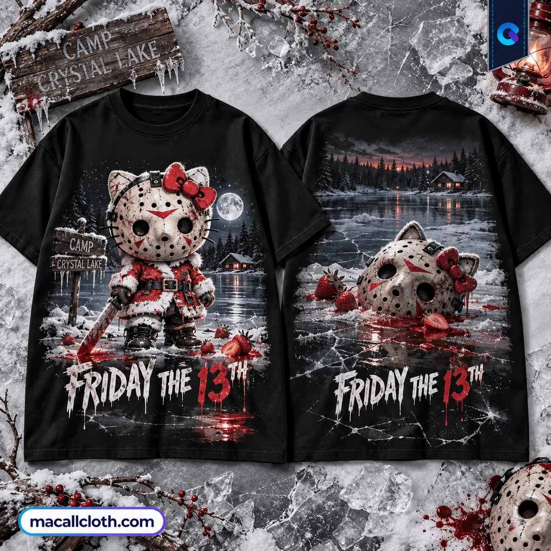 Hello Kitty x Friday the 13th Crystal Lake Shirt Hello Kitty x Friday the 13th Crystal Lake Shirt