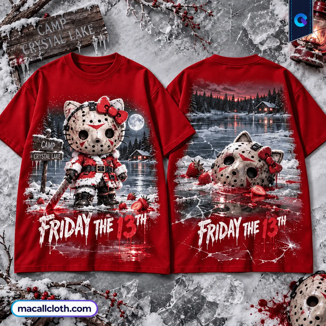 Hello Kitty x Friday the 13th Crystal Lake Shirt Hello Kitty x Friday the 13th Crystal Lake Shirt