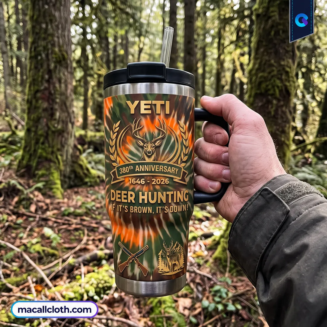 Yeti 380th Anniversary Deer Hunting Handle Tumbler Yeti 380th Anniversary Deer Hunting Handle Tumbler