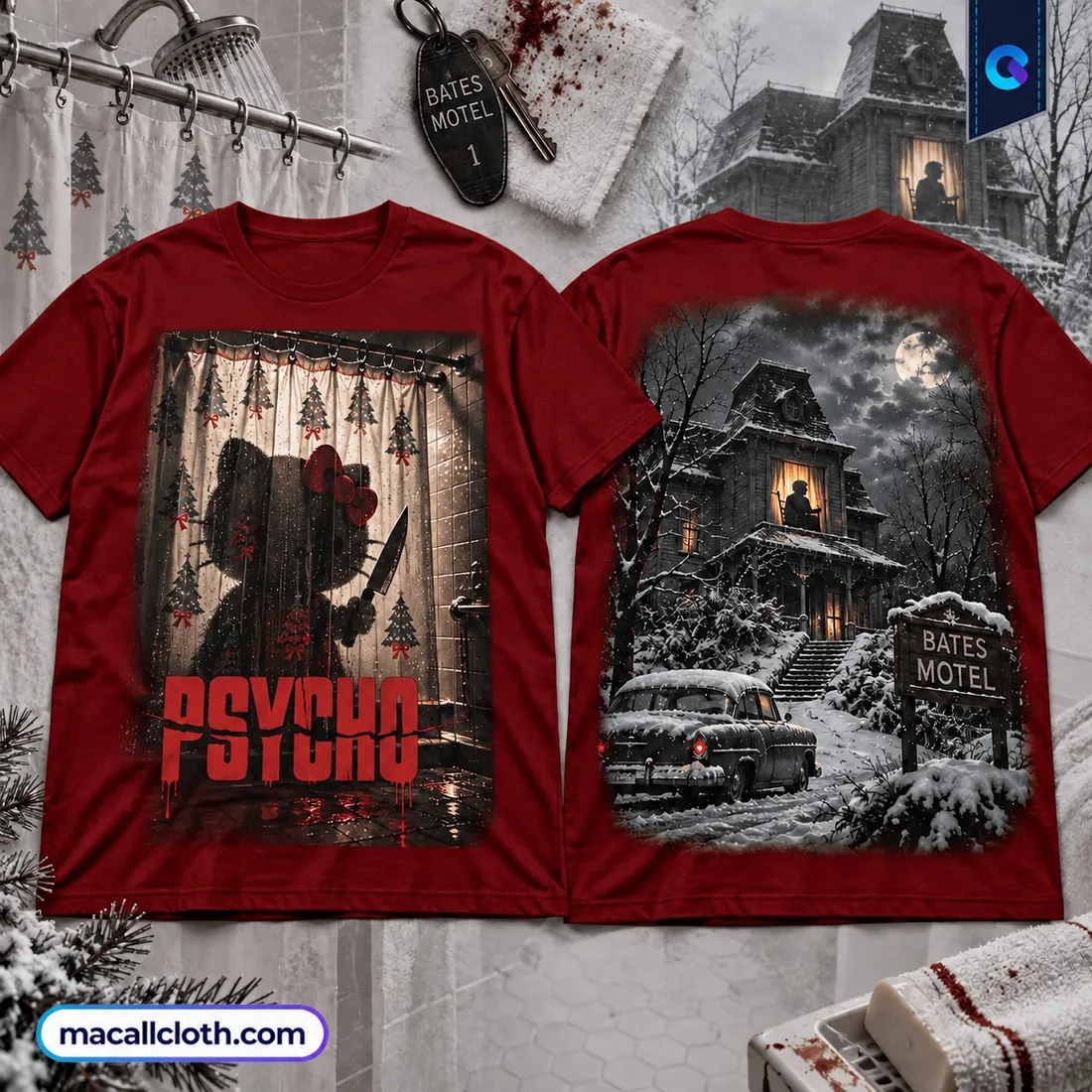 Hello Kitty Bates Motel Psycho Christmas Shirt Hello Kitty Bates Motel Psycho Christmas Shirt