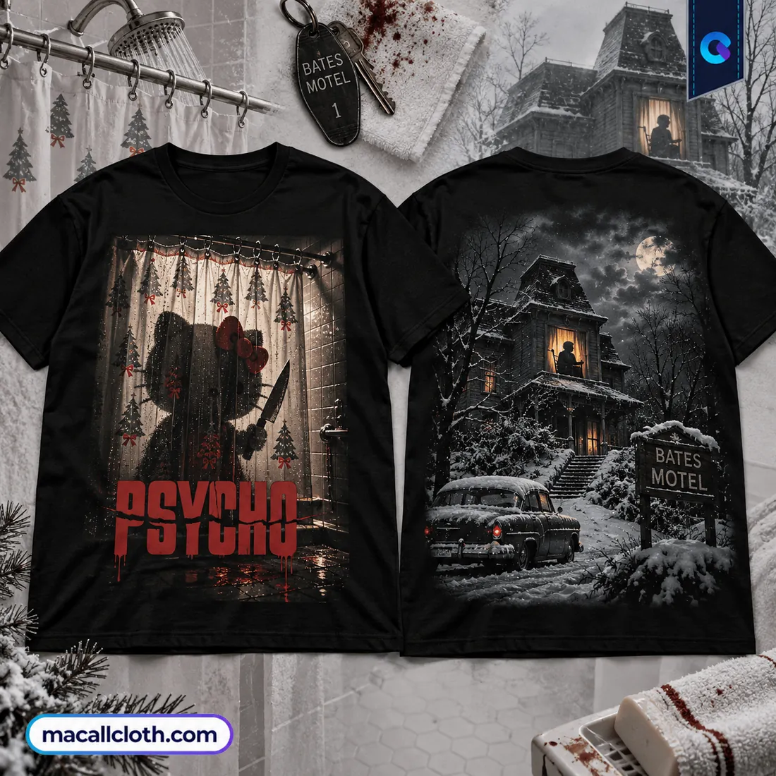 Hello Kitty Bates Motel Psycho Christmas Shirt Hello Kitty Bates Motel Psycho Christmas Shirt