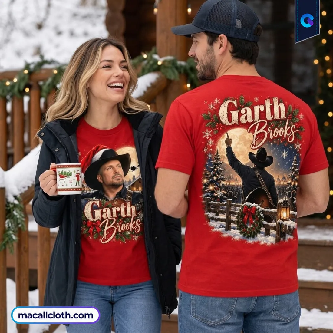 Garth Brooks Moonlit Christmas Shirt Garth Brooks Moonlit Christmas Shirt