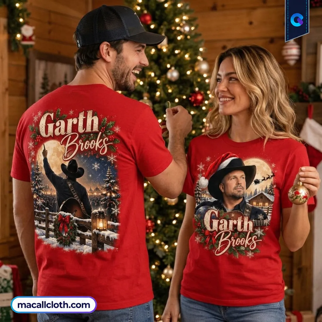 Garth Brooks Moonlit Christmas Shirt Garth Brooks Moonlit Christmas Shirt