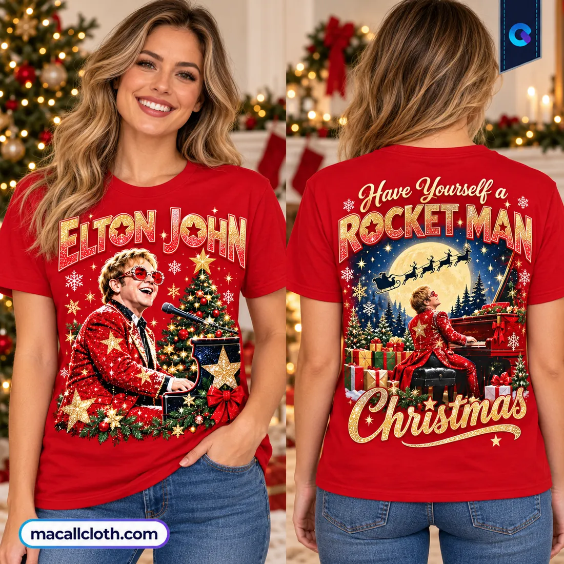 Elton John Rocket Man Christmas Red Shirt Elton John Rocket Man Christmas Red Shirt