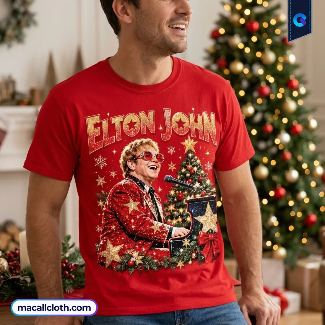 Elton John Rocket Man Christmas Red Shirt Elton John Rocket Man Christmas Red Shirt